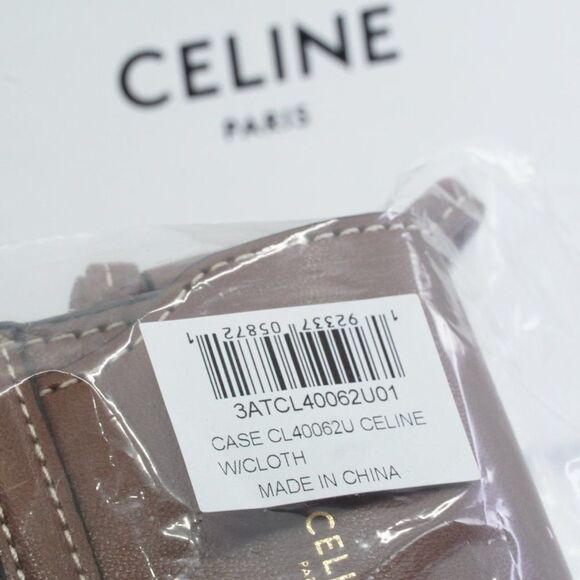 NEW CELINE TRIOMPHE BROWN POUCH CROSSBODY - Picture 11 of 12